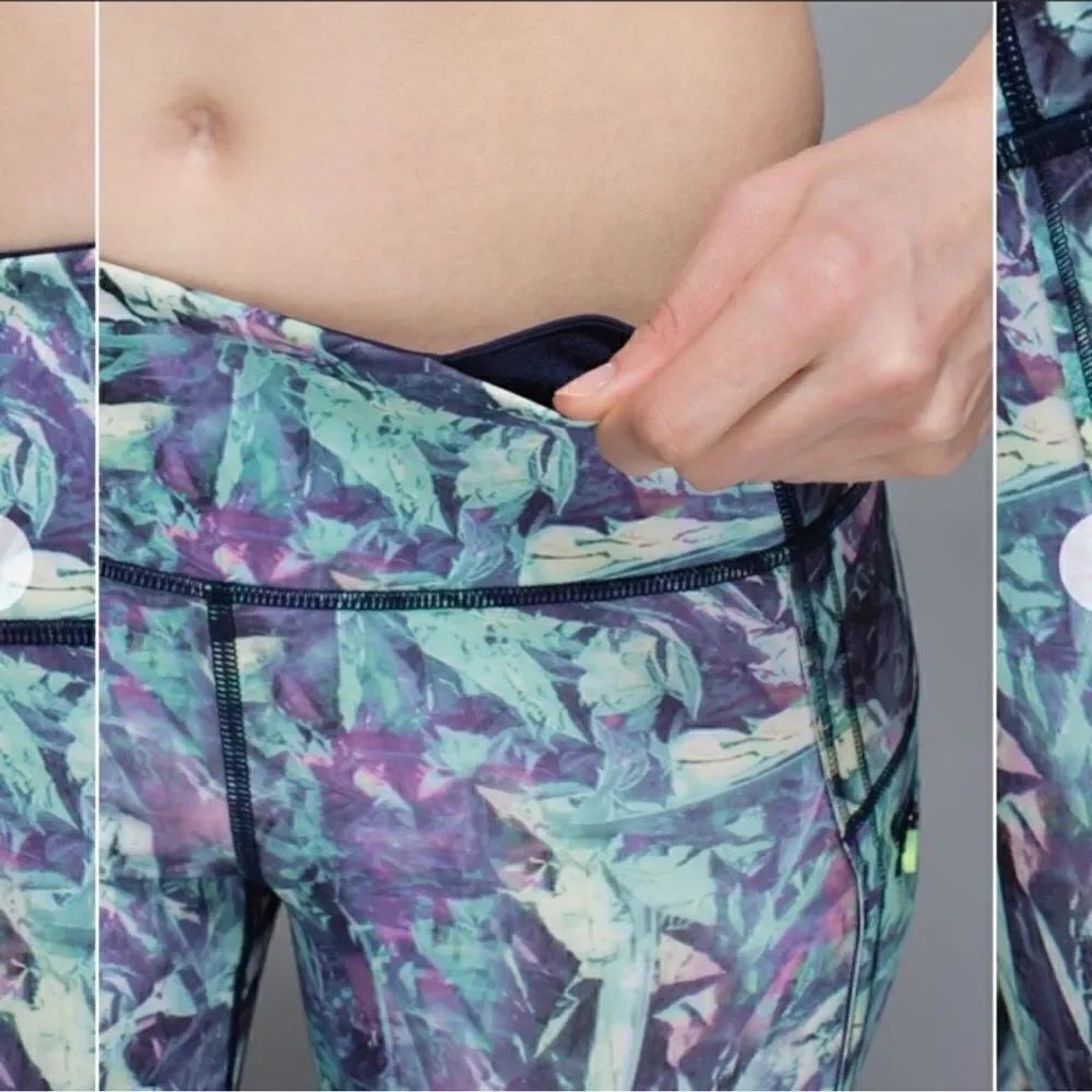 Lululemon Run: Top Speed iridescent Crop Legging size 4 - Picture 3 of 11